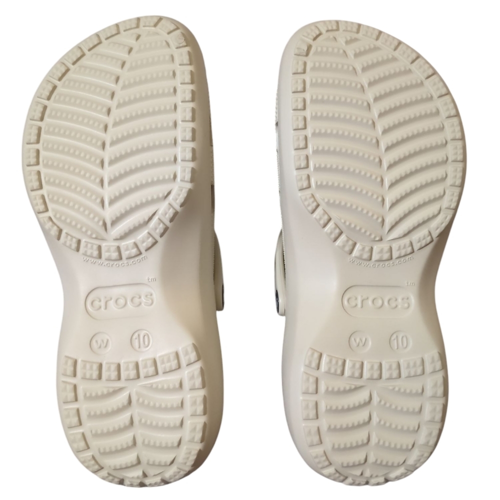 PRICE FIRM Women's Crocs Platform Clogs Bone - Picture 6 of 7